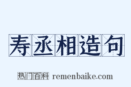 寿丞相造句是什么意思的图片